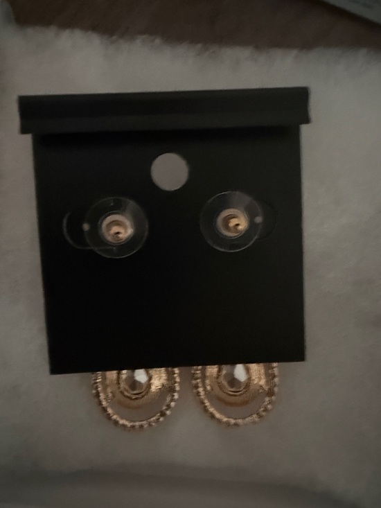 Saks Fifth Avenue Gold-Tone Red Teardrop Crystal Dangle Earrings - Picture 2 of 2